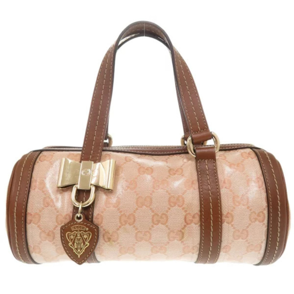 Gucci Duchess Crystal GG Pink Beige Brown Handbag